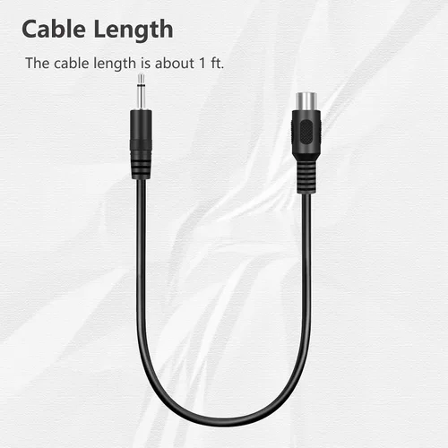 Vista 4 de Paquete de 2 adaptadores de enchufe de 0.138 in de 1/8 pulgadas TS mono macho a RCA hembra conector convertidor de cable de audio y video