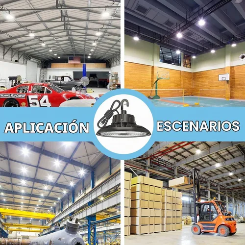 Vista 7 de HYPERLITE UFO LED Luz de Alta Bahía con Sensor de Movimiento 21000LM, 150W Luces LED Inteligentes de Alta Bahía con Control Remoto, Luz de Tienda