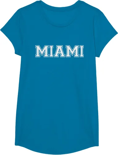 Vista 76 de Camiseta de regalo deportiva estilo universitario Miami Florida, Negro, S