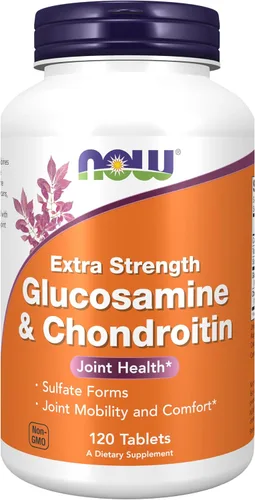 Vista 8 de NOW Foods Suplementos, Glucosamina y Condroitina de Fuerza Extra, Formas de Sulfato, 240 Tabletas