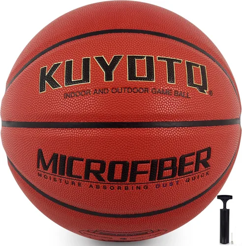Vista 15 de KUYOTQ Kids Toddler Youth Adult Size 3/4/5/6/7 Basketball 22/25.5/27.5/28.5/29.5" Thickened Rubber or Faux Leather Indoor Outdoor Basketball for