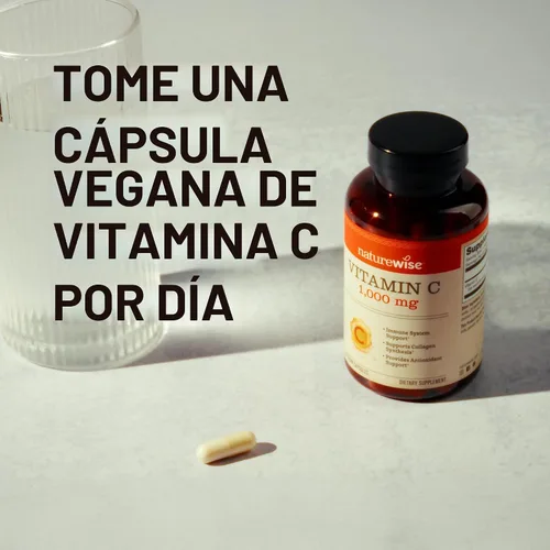 Vista 10 de NatureWise Cápsulas de vitamina C de 1000 mg – Vitamina C vegana extra fuerte para antioxidante diario y apoyo inmunológico – Sin OMG, fabricado