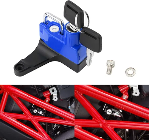 Vista 10 de GUAIMI Bloqueo de casco de motocicleta Cerradura de seguridad antirrobo para Ducati Monster 696/796 todos los años Montser 1100 2009-2010