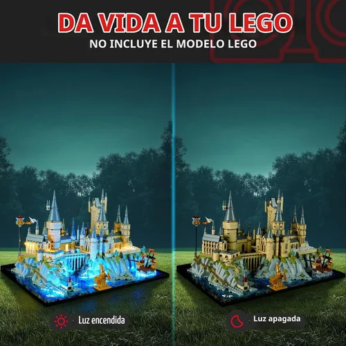 Vista 2 de BRIKSMAX Kit de luces 2.0 para el Castillo de Hogwarts y sus terrenos - Iluminación LED innovadora compatible con Lego Harry Potter 76419