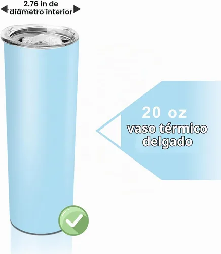 Vista 4 de Tapas de repuesto para vaso delgado de 20 onzas, a prueba de derrames, resistentes a salpicaduras, para boca de taza de 2.76 pulgadas, compatibles