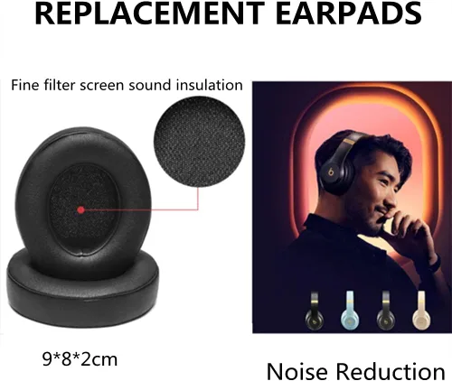 Vista 5 de Studio 3.0 - Almohadillas de repuesto para auriculares Studio 2.0, compatible con Beats by Dr.Dre Studio 2 con cable/inalámbrico y auriculares