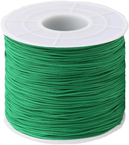 Vista 20 de Cordón de nailon de 0.020 in, hilo de ajuste para nudos chinos, collares, joyería, macramé, cuentas, pulseras de 150 yardas (negro)