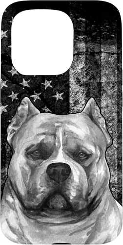Vista 14 de Patriotic American Bully Dog on Grunge American Flag Dog Case for iPhone 17