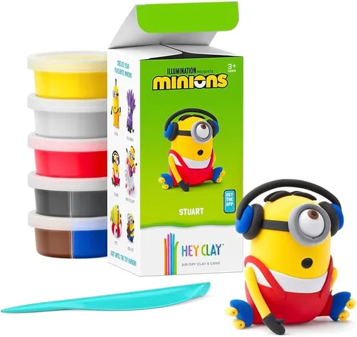 Vista 11 de HEY CLAY Minions - Arcilla de modelado de secado al aire colorida para niños - Kits de manualidades para niños de 4 a 8 años - Juguetes de Minions