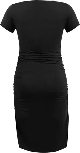 Vista 3 de Smallshow - Vestido de maternidad de manga corta y fruncido para mujer