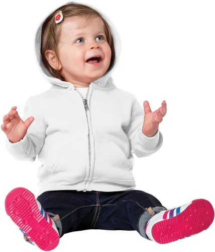 Vista 3 de Precious Cargo Sudadera infantil con capucha y cremallera completa. CAR78IZH Blanco 06M, Blanco, 6 Meses