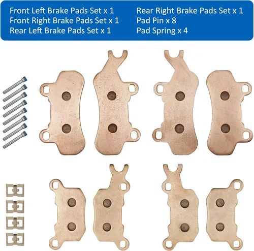 Vista 9 de Pastillas de Freno Delanteras y Traseras para Can-Am Defender HD10/HD9/HD8/HD7 2016 2017 2018 2019 2020 2021 2022, Reemplazo de Pastillas de Freno