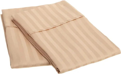 Vista 14 de Algodón egipcio de 300 hilos franjas Funda de almohada Set, Hunter Green, King