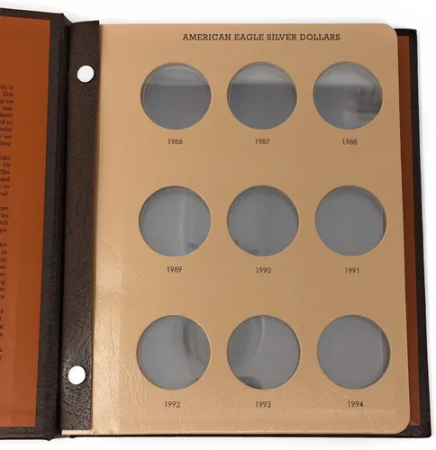 Vista 2 de Dansco Álbum de monedas de águila de plata estadounidense estadounidense 1986 hasta la fecha #7181
