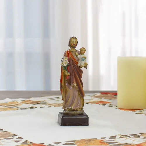 Vista 2 de Northlight Figura de mesa de resina religiosa de San José de 9 pulgadas