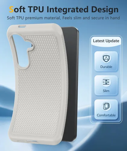 Vista 745 de FNTCASE Funda para iPhone 17 Pro: Fundas delgadas translúcidas de color azul claro compatibles con MagSafe, protección completa de la cámara