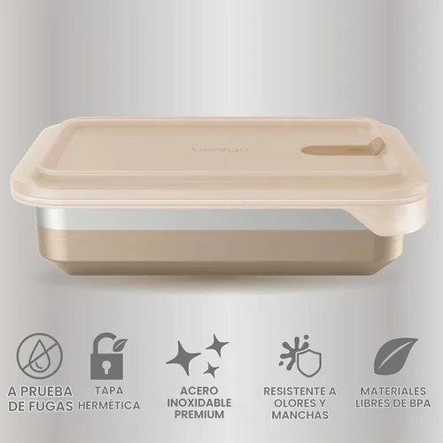Vista 3 de Bentgo MicroSteel Heat & Eat - Contenedor de acero inoxidable a prueba de fugas Microwave-Safe, Airtight, Easy to Clean, Lightweight Food Storage
