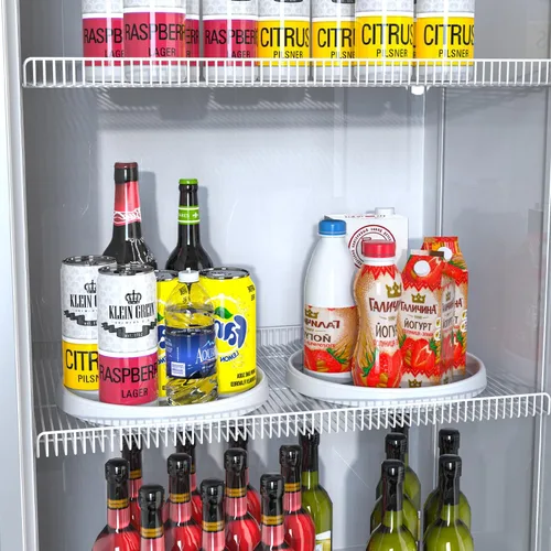 Vista 4 de Lazy Susan - Organizadores para almacenamiento de cocina, 2 juegos de tocadiscos para gabinete, despensa, encimera de organización de despensa