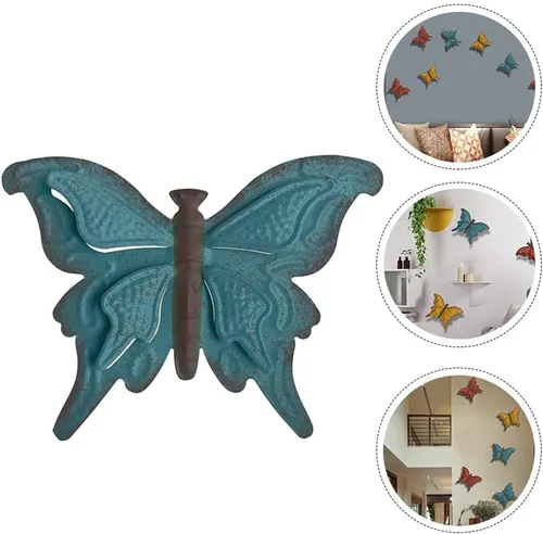 Vista 2 de Cabilock Decoraciones de boda de metal azul, arte inspirador de pared, escultura colgante para interiores y exteriores, hogar, dormitorio, sala