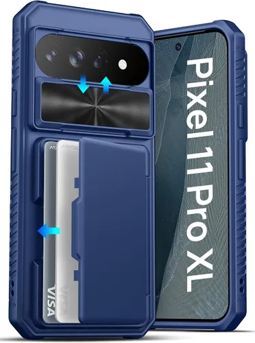Vista 41 de ATATOO Funda tipo cartera para Google Pixel 10 Pro XL, tarjetero integrado (3-5 tarjetas) [bloqueo RFID] y cubierta de cámara deslizante, protección