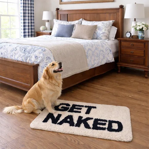 Vista 6 de Get Naked - Alfombra de baño antideslizante, bonita alfombra de baño copetuda, alfombra de baño de microfibra lavable para interiores, para baño