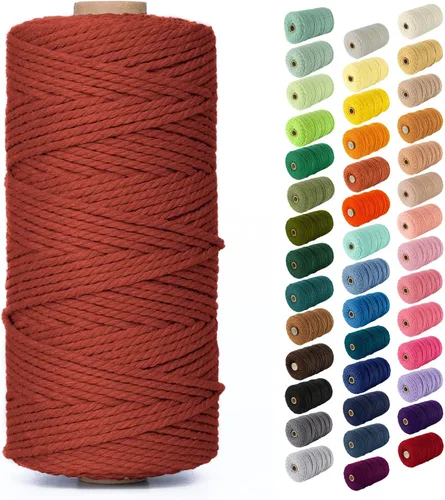 Vista 45 de Nook Theory Hilo de macramé de 3mm 109 yardas - Cuerda de macramé suave de 4mm, 5mm perfecta para nudos - Suministros de macramé para colgadores