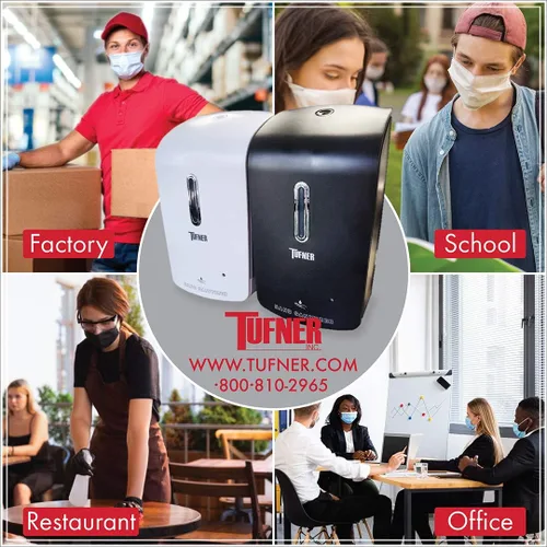 Vista 4 de Optima Scale Soporte de suelo universal para manos libres, dispensador de desinfectante de manos libres, fabricado en Estados Unidos