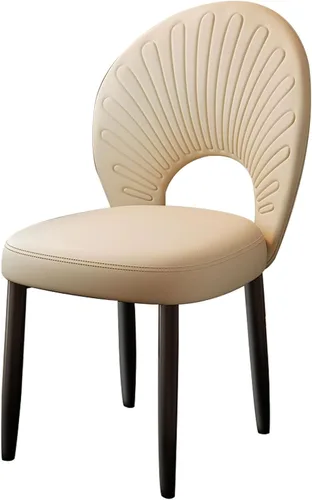 Vista 13 de JKGHK Dining Chairs, Leather Kitchen Chairs, Upholstered Armless Dining Room Chair, Accent Living Room Side Chair with High Backrest, for Cafe Black