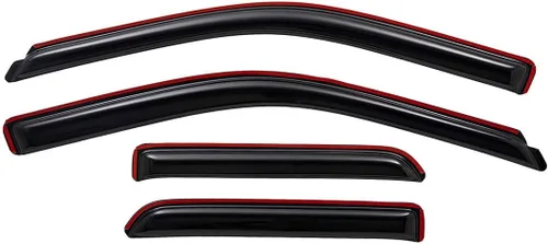 Vista 5 de Lightronic 194101 Viseras de ventana de ventilación automáticas extra duraderas con clip en el canal, se adapta a Dodge Ram 1500 2009-2010, Ram 1500
