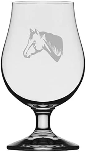 Vista 69 de Abaco Barb Body Horse - Vaso de cerveza Iona grabado (13.25 onzas)