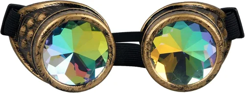 Vista 14 de Anteojos para fiesta con lentes de cristal diseño de caleidoscopio/arco iris. Entrega en 3-5 días. Crystal Lenses, Ideal for Cosplay,Rave,Costume