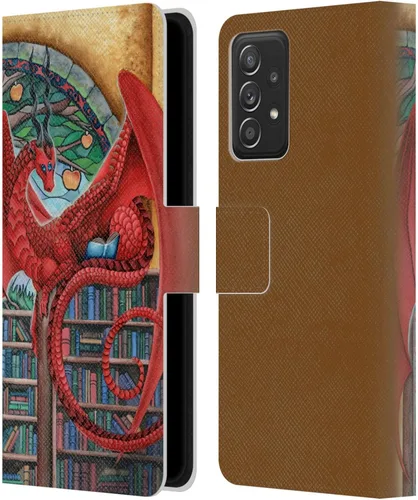 Vista 270 de Head Case Designs Officially Licensed Carla Morrow Galactic Entrancement Dragons Leather Wallet Case Compatible with Samsung Galaxy A07 4G