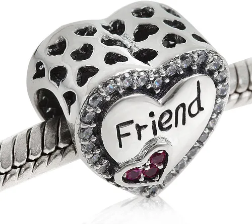 Vista 4 de Charm Amigo de plata de ley 925 Amistad Charm, Plata esterlina