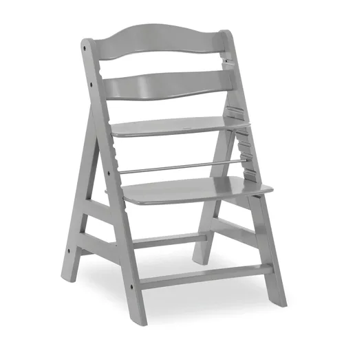 Vista 9 de hauck Alpha+ Grow Along - Trona elevada de madera de haya maciza con asiento ajustable, arnés de seguridad de 5 puntos y barra de parachoques