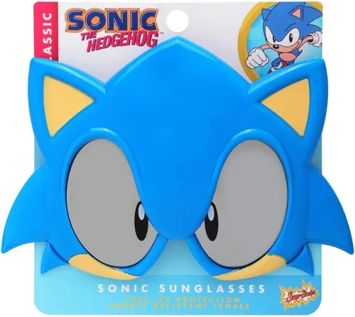 Vista 2 de Sun-Staches SEGA - Gafas de sol oficiales de Sonic the Hedgehog, accesorio de disfraz, talla única, Azul