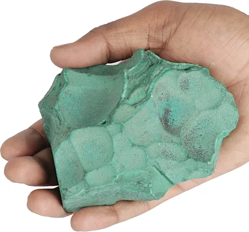 Vista 2 de GEMHUB AAAA - Cristal curativo de roca de malaquita verde natural con certificación de 2402.60 quilates
