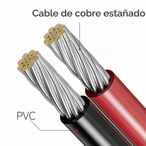 Vista 3 de Goupchn Conector de panel solar a DC 0.2 inx0.1 in Cable de extensión
