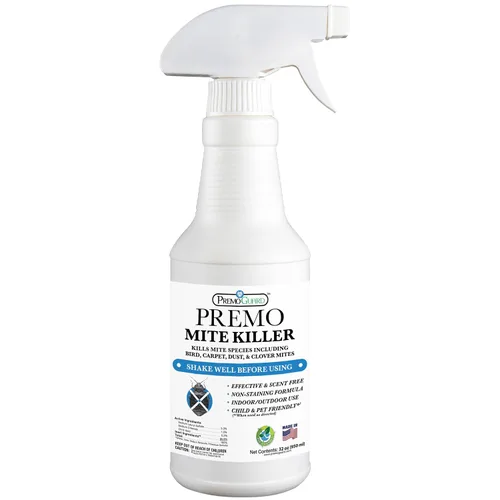 Vista 9 de Premo Guard Spray de tratamiento de ácaros, 16 onzas, mata el polvo, la sarna, la araña, la alfombra, los ácaros de pájaros, ratones y ratas