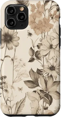Vista 29 de Aesthetic Minimalist Wildflowers Women Floral Neutral Cream Case for iPhone 17