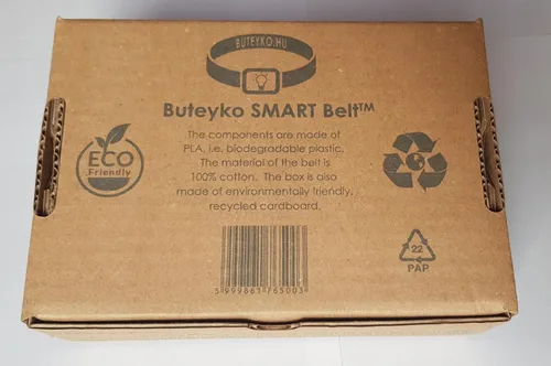 Vista 6 de Tu entrenador de respiración personal en una caja – Cinturón vibrante de biorretroalimentación para respiración Buteyko – Libro pequeño de Buteyko
