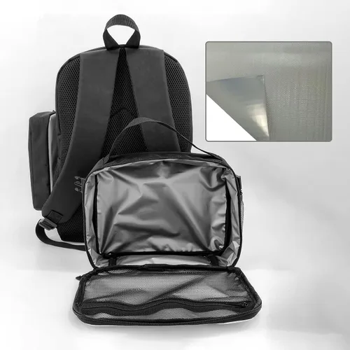 Vista 3 de CEPEPRIN Mochila juvenil con estampado de anime, juego de 3 piezas, con bolsa de almuerzo, bolsa para lápices