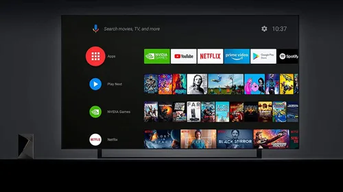 Vista 7 de NVIDIA Shield Android TV Pro Reproductor multimedia de transmisión 4K HDR de alto rendimiento, Dolby Vision, 3 GB de RAM, 2 USB X, funciona
