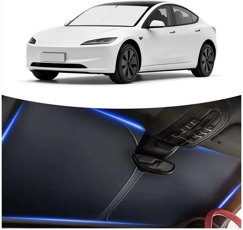 Vista 8 de Parasol de vidrio grueso 300T para automóvil, viene con bolsa de almacenamiento, mantiene el interior del automóvil fresco, parasol universal