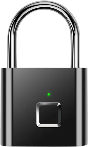 Vista 4 de Candado de huellas dactilares AICase, ultraligero, con un solo toque, con carga USB para gimnasio, deportes, casillero para empleados escolares