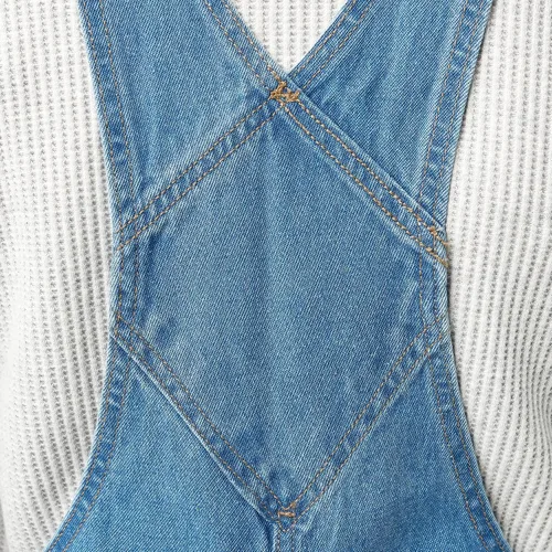 Vista 7 de Dickies, Overol de jean con pechera para mujer Desteñido (Bleach Wash)