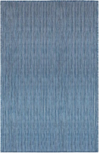 Vista 43 de Liora Manne Carmel - Alfombra tejida de perfil bajo de fácil cuidado para interiores y exteriores, color aguamarina, 6 pies 6 pulgadas x 9 pies 4