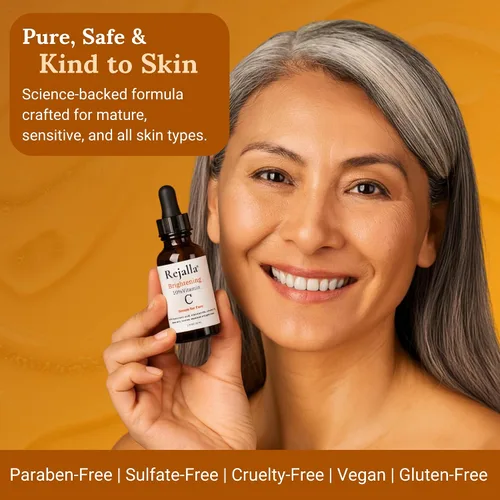Vista 7 de Suero de vitamina C para la cara - 10% de vitamina C ácido hialurónico niacinamida suero antienvejecimiento - Suero facial luminoso - Manchas