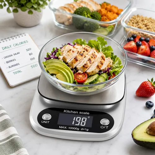 Vista 5 de Báscula de Alimentos 22lb Peso en Gramos, Básculas Digitales de Cocina y Onzas para Cocinar, Hornear