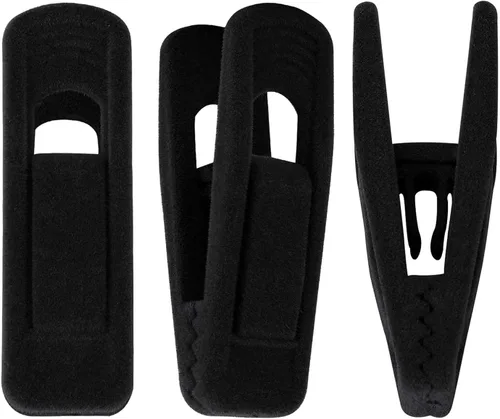 Vista 15 de Trgowaul Perchas de terciopelo - Clips fuertes para pantalones delgados (20 unidades, beige)