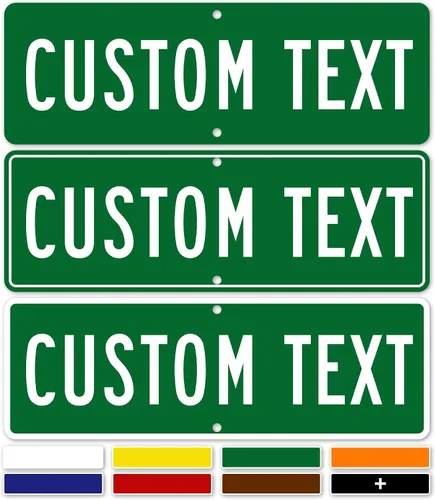 Vista 11 de My Sign Center - Letrero de calle personalizado, 8 colores, opción reflectante, montaje de 4 x 18 pulgadas, grueso libre de óxido, fabricado